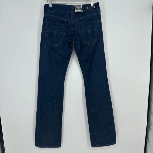 REPLY Bootcut Womens Swenfani Jeans Size 28 Long Inseam Low Rise Y2K Western - Picture 12 of 12